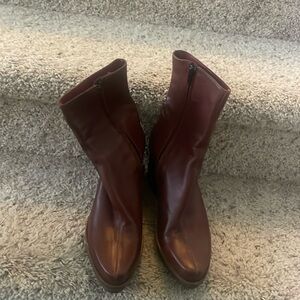 Robert Clergerie red heeled leather boots